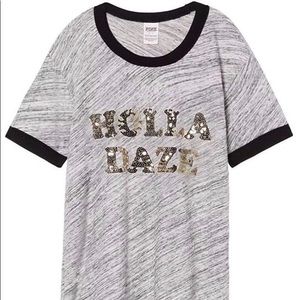 Pink Holla Daze Ringer shirt